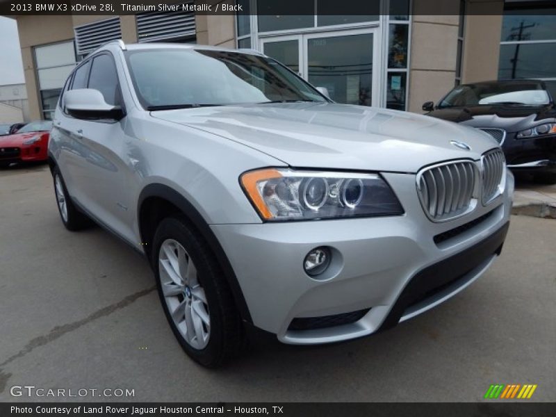 Titanium Silver Metallic / Black 2013 BMW X3 xDrive 28i