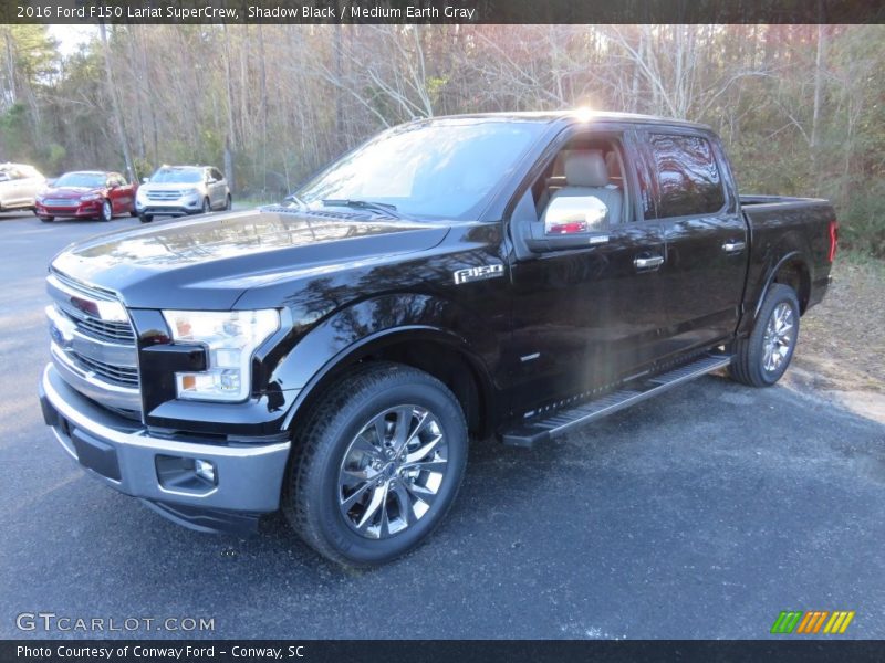 Shadow Black / Medium Earth Gray 2016 Ford F150 Lariat SuperCrew