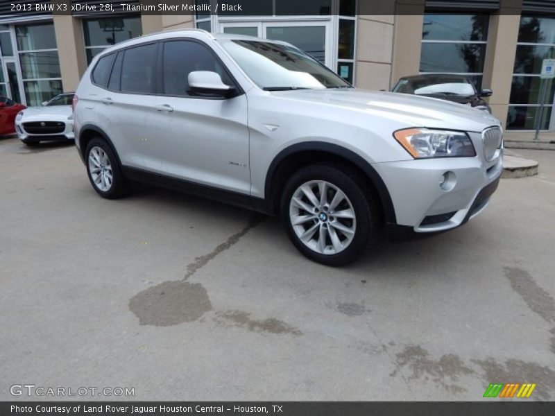 Titanium Silver Metallic / Black 2013 BMW X3 xDrive 28i