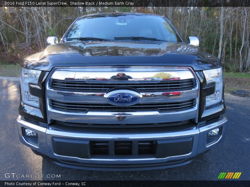Shadow Black / Medium Earth Gray 2016 Ford F150 Lariat SuperCrew