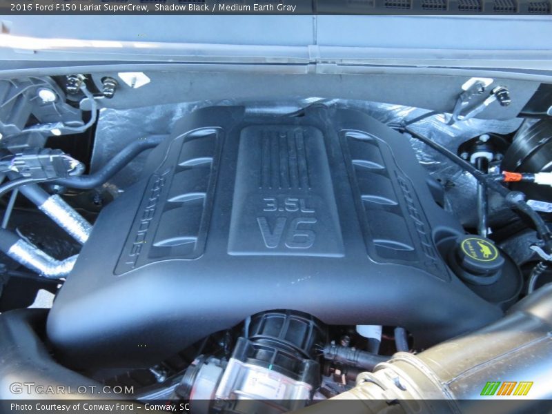 Shadow Black / Medium Earth Gray 2016 Ford F150 Lariat SuperCrew