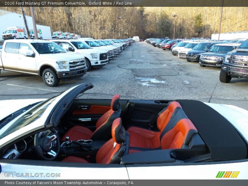 Oxford White / Red Line 2016 Ford Mustang GT Premium Convertible
