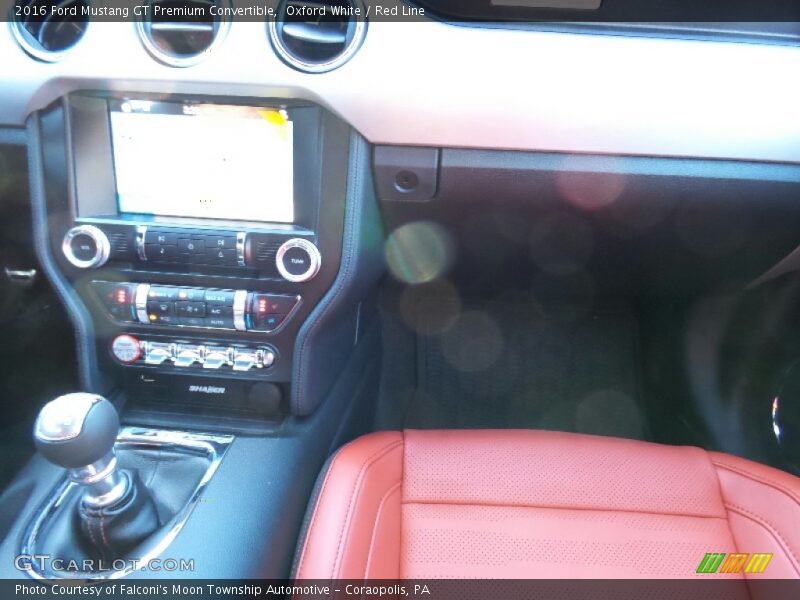 Oxford White / Red Line 2016 Ford Mustang GT Premium Convertible
