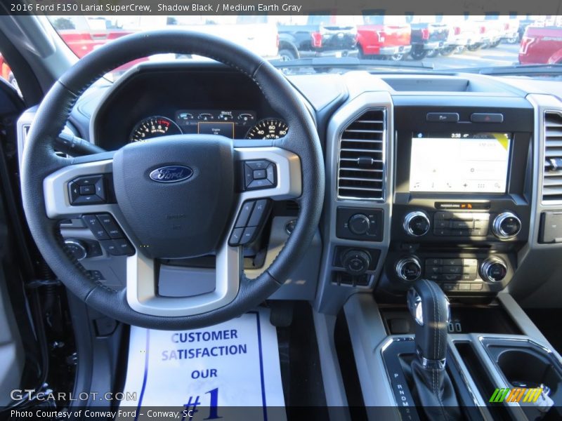 Shadow Black / Medium Earth Gray 2016 Ford F150 Lariat SuperCrew