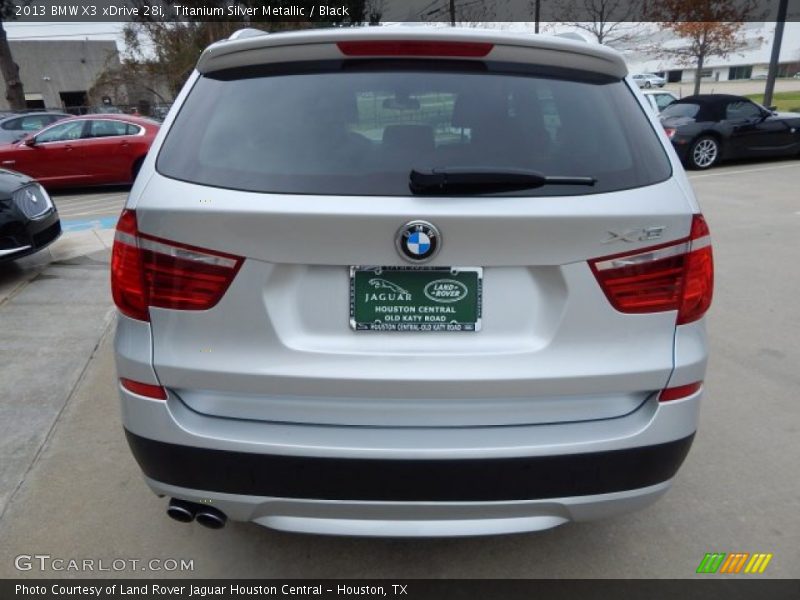 Titanium Silver Metallic / Black 2013 BMW X3 xDrive 28i