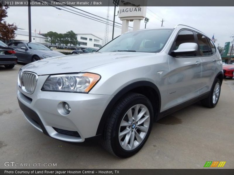 Titanium Silver Metallic / Black 2013 BMW X3 xDrive 28i
