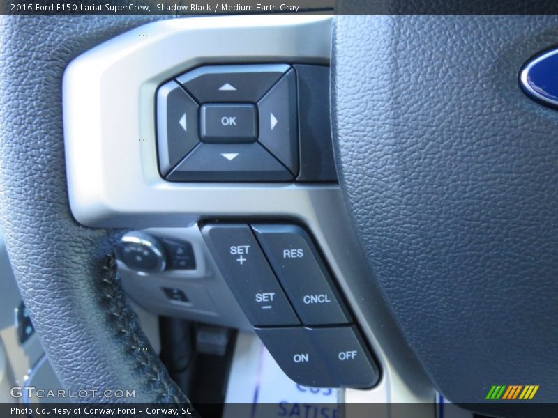 Shadow Black / Medium Earth Gray 2016 Ford F150 Lariat SuperCrew