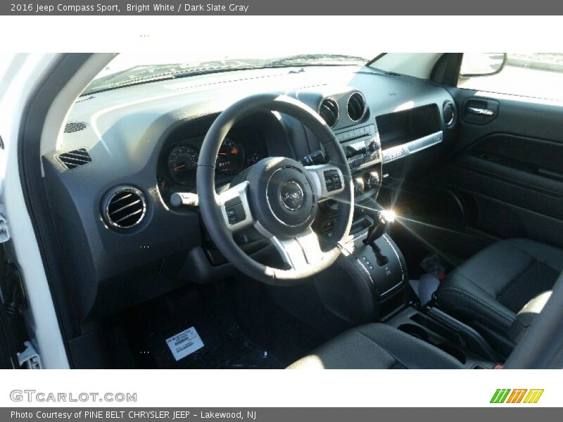 Bright White / Dark Slate Gray 2016 Jeep Compass Sport