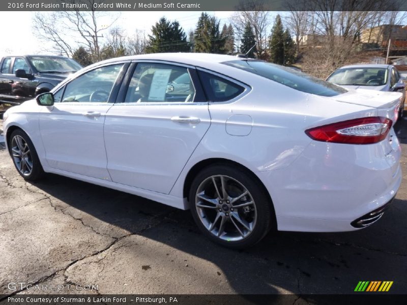 Oxford White / Medium Soft Ceramic 2016 Ford Fusion Titanium