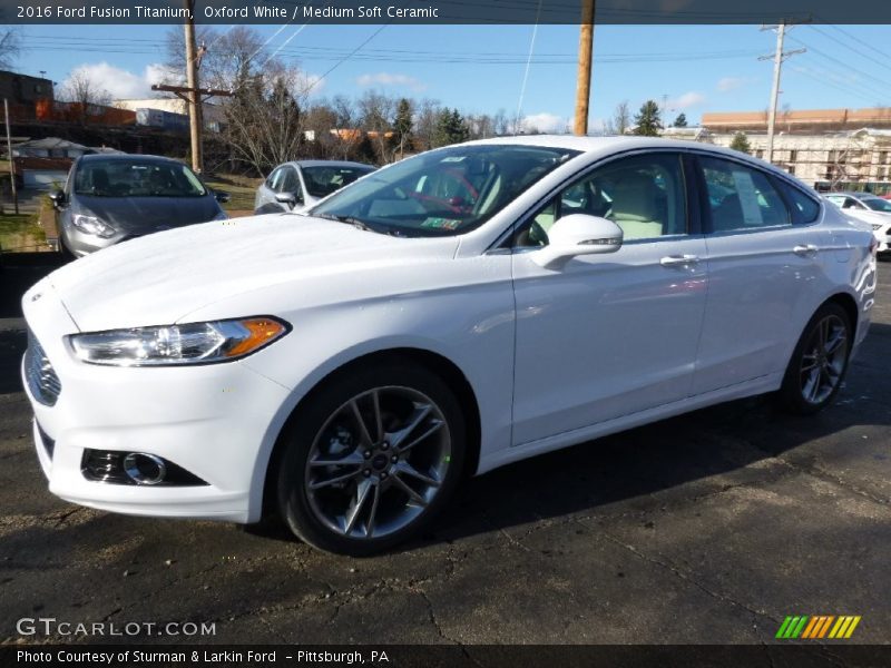 Oxford White / Medium Soft Ceramic 2016 Ford Fusion Titanium