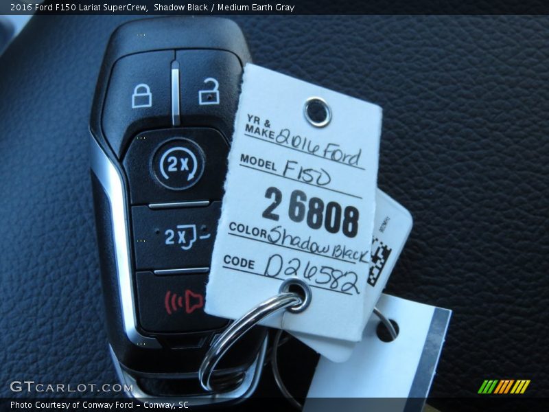 Shadow Black / Medium Earth Gray 2016 Ford F150 Lariat SuperCrew