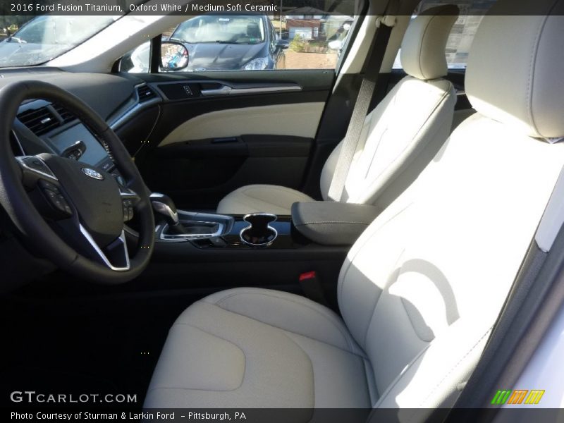 Oxford White / Medium Soft Ceramic 2016 Ford Fusion Titanium