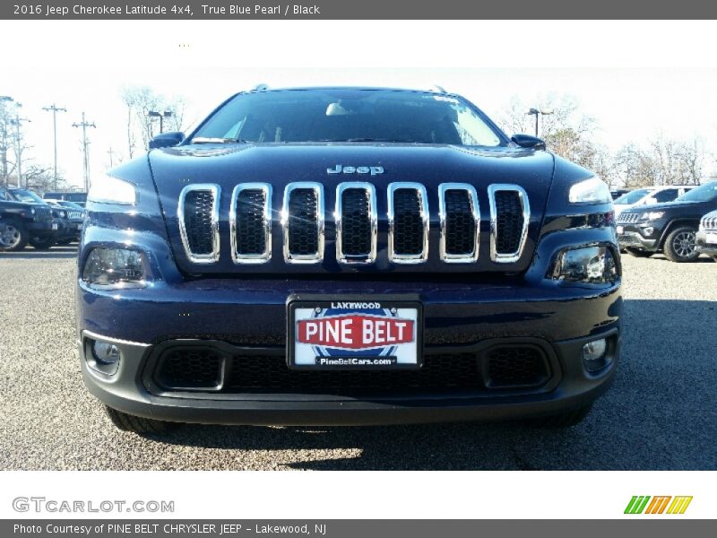 True Blue Pearl / Black 2016 Jeep Cherokee Latitude 4x4