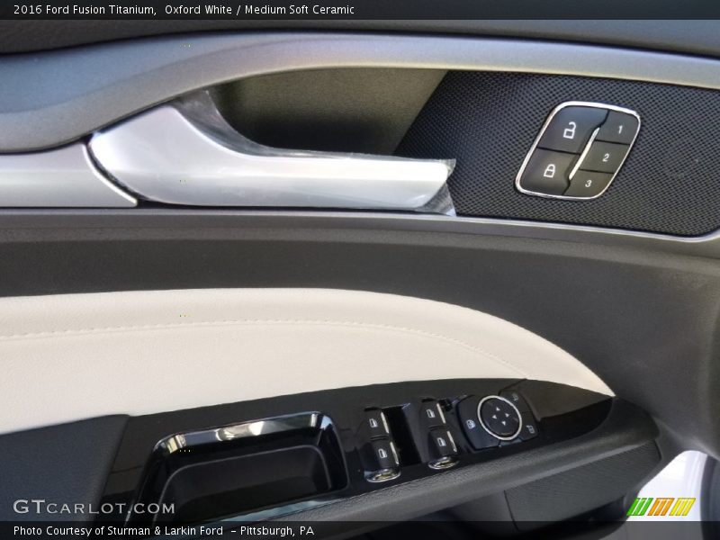 Oxford White / Medium Soft Ceramic 2016 Ford Fusion Titanium