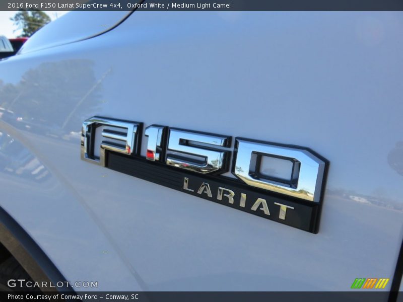 Oxford White / Medium Light Camel 2016 Ford F150 Lariat SuperCrew 4x4