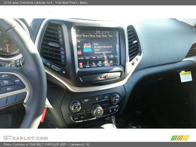 True Blue Pearl / Black 2016 Jeep Cherokee Latitude 4x4