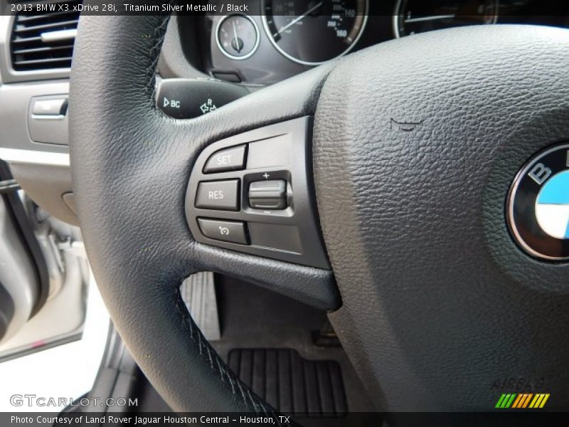 Titanium Silver Metallic / Black 2013 BMW X3 xDrive 28i