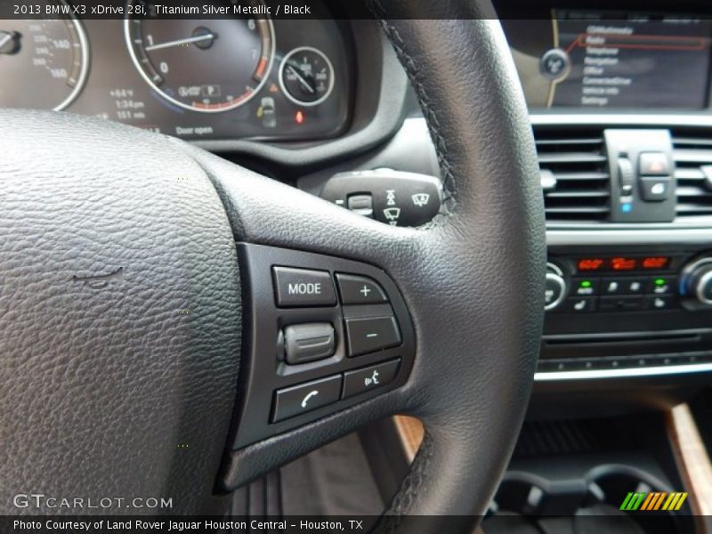 Titanium Silver Metallic / Black 2013 BMW X3 xDrive 28i