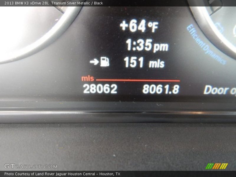 Titanium Silver Metallic / Black 2013 BMW X3 xDrive 28i