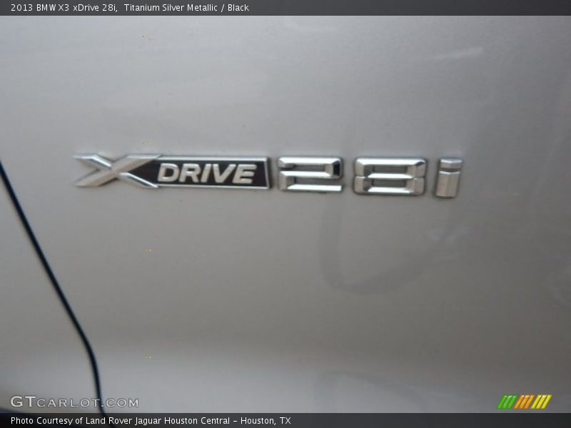 Titanium Silver Metallic / Black 2013 BMW X3 xDrive 28i
