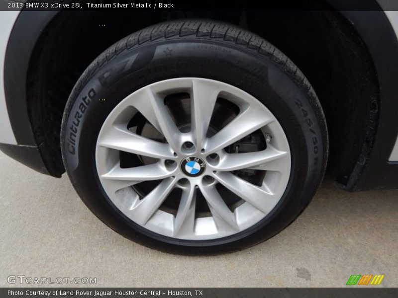 Titanium Silver Metallic / Black 2013 BMW X3 xDrive 28i