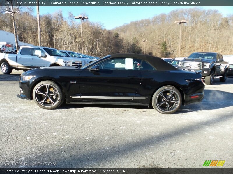 Shadow Black / California Special Ebony Black/Miko Suede 2016 Ford Mustang GT/CS California Special Convertible