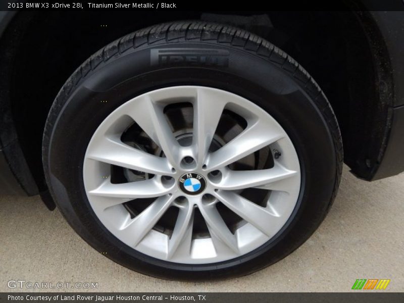 Titanium Silver Metallic / Black 2013 BMW X3 xDrive 28i