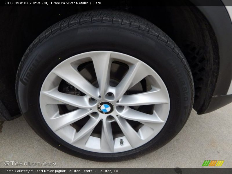 Titanium Silver Metallic / Black 2013 BMW X3 xDrive 28i