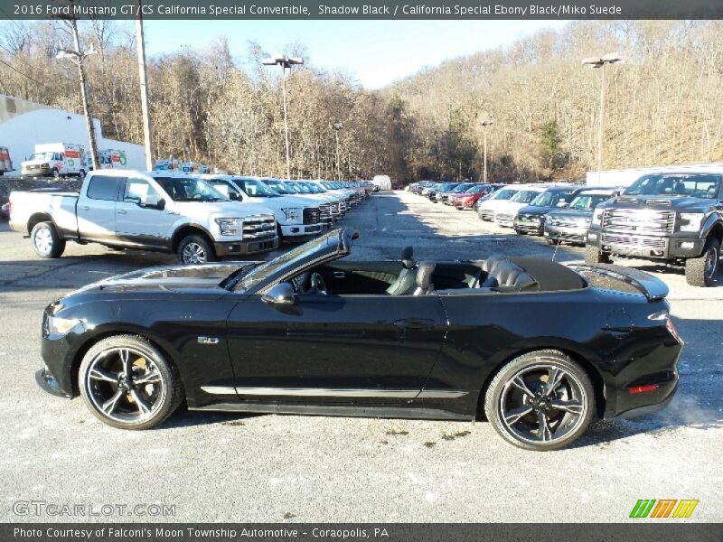 Shadow Black / California Special Ebony Black/Miko Suede 2016 Ford Mustang GT/CS California Special Convertible