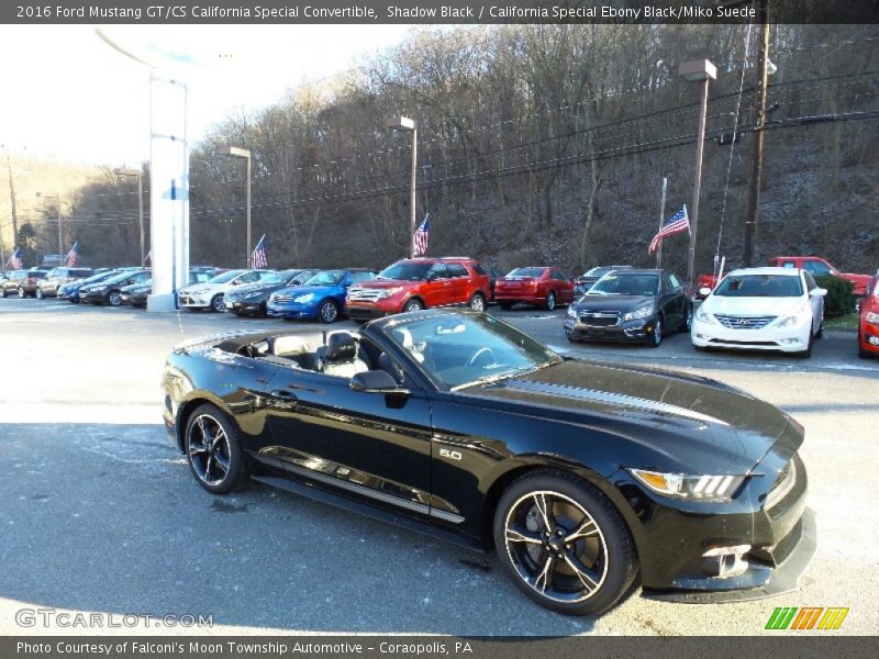 Shadow Black / California Special Ebony Black/Miko Suede 2016 Ford Mustang GT/CS California Special Convertible