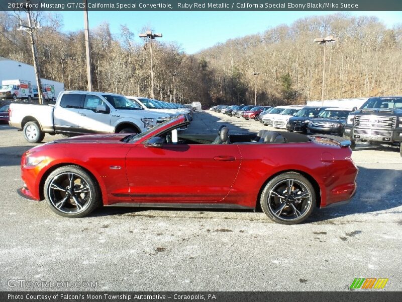 Ruby Red Metallic / California Special Ebony Black/Miko Suede 2016 Ford Mustang GT/CS California Special Convertible