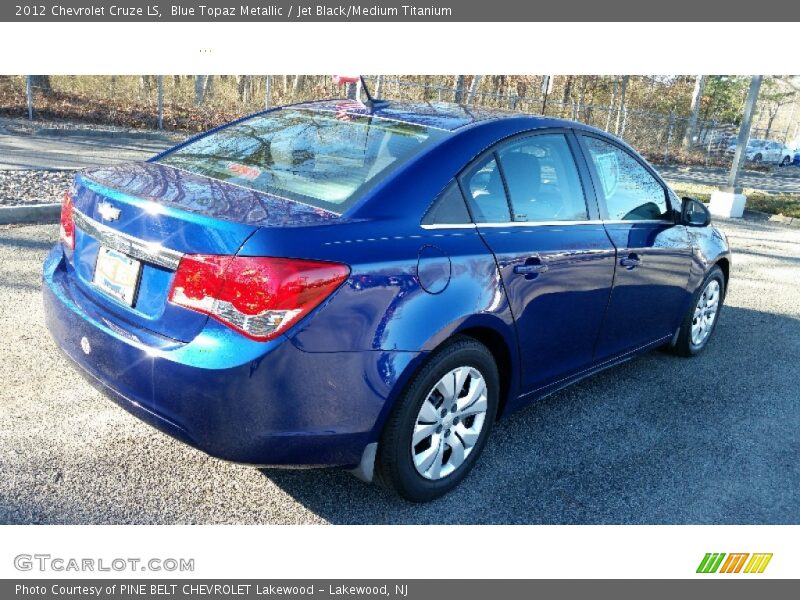Blue Topaz Metallic / Jet Black/Medium Titanium 2012 Chevrolet Cruze LS