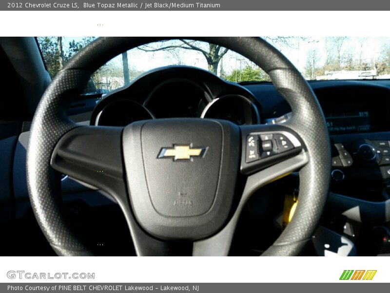 Blue Topaz Metallic / Jet Black/Medium Titanium 2012 Chevrolet Cruze LS