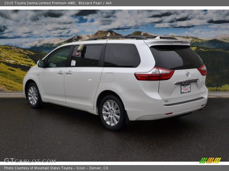 Blizzard Pearl / Ash 2016 Toyota Sienna Limited Premium AWD