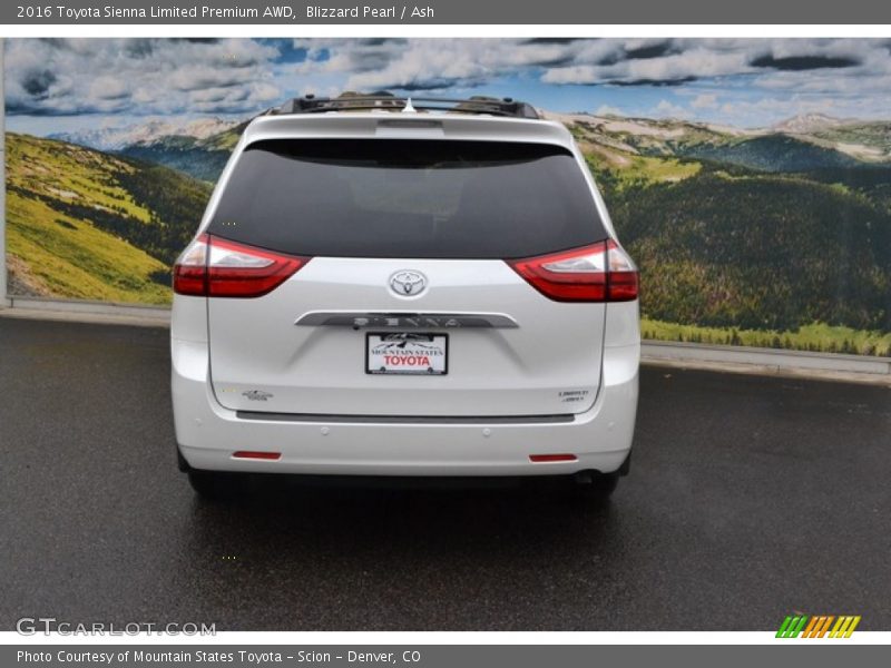 Blizzard Pearl / Ash 2016 Toyota Sienna Limited Premium AWD