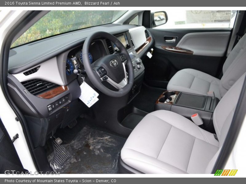 Ash Interior - 2016 Sienna Limited Premium AWD 