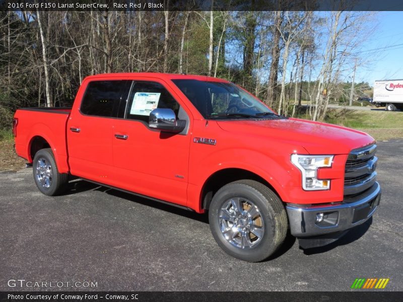 Race Red / Black 2016 Ford F150 Lariat SuperCrew