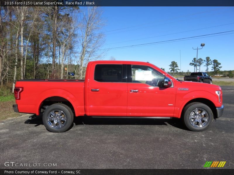 Race Red / Black 2016 Ford F150 Lariat SuperCrew