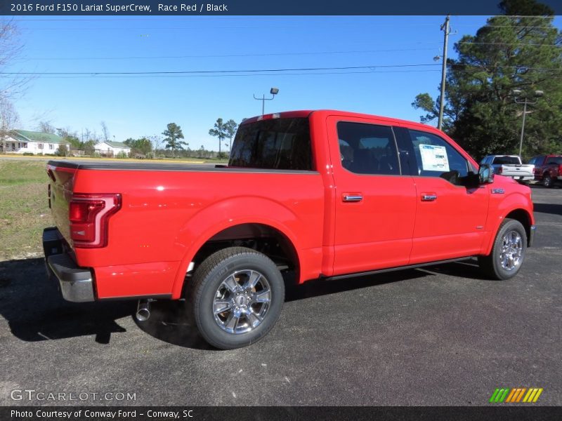 Race Red / Black 2016 Ford F150 Lariat SuperCrew