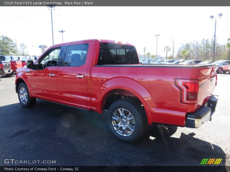 Race Red / Black 2016 Ford F150 Lariat SuperCrew