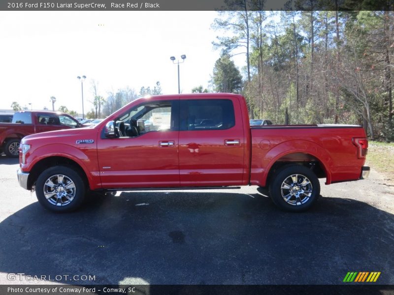Race Red / Black 2016 Ford F150 Lariat SuperCrew