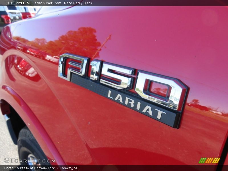 Race Red / Black 2016 Ford F150 Lariat SuperCrew