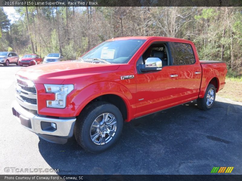 Race Red / Black 2016 Ford F150 Lariat SuperCrew