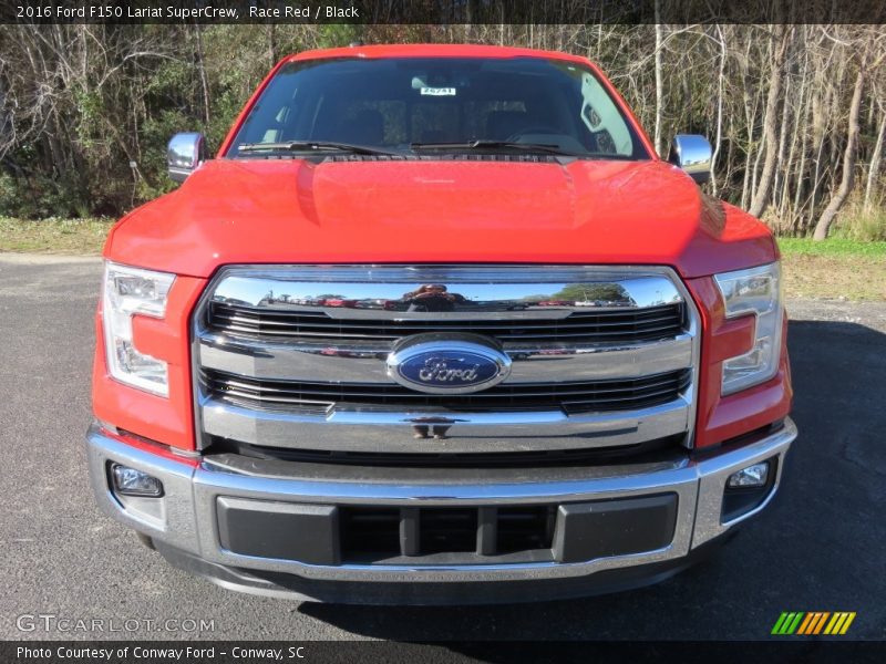 Race Red / Black 2016 Ford F150 Lariat SuperCrew