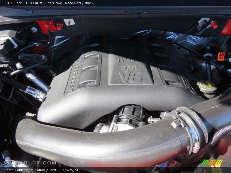 Race Red / Black 2016 Ford F150 Lariat SuperCrew