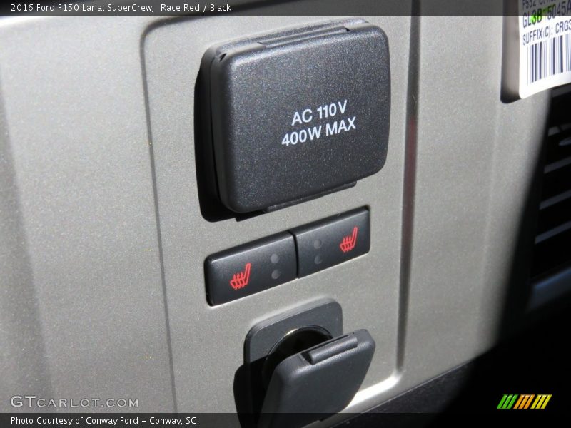 Race Red / Black 2016 Ford F150 Lariat SuperCrew