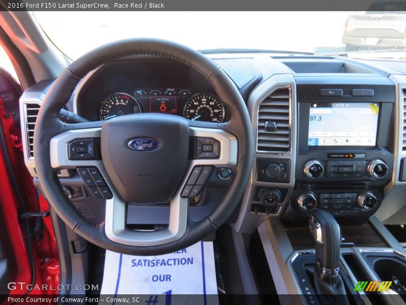 Race Red / Black 2016 Ford F150 Lariat SuperCrew