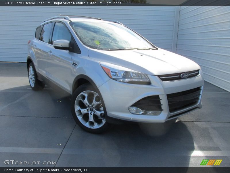 Ingot Silver Metallic / Medium Light Stone 2016 Ford Escape Titanium