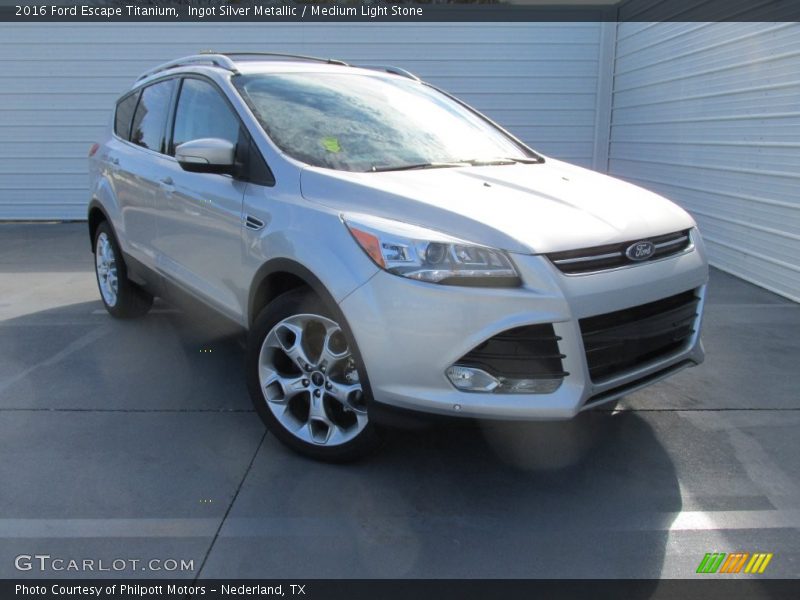 Ingot Silver Metallic / Medium Light Stone 2016 Ford Escape Titanium