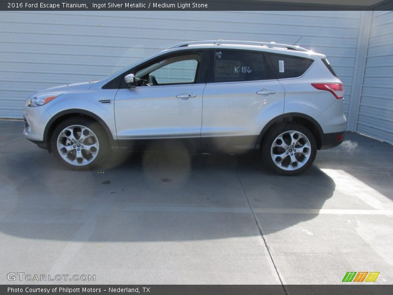 Ingot Silver Metallic / Medium Light Stone 2016 Ford Escape Titanium